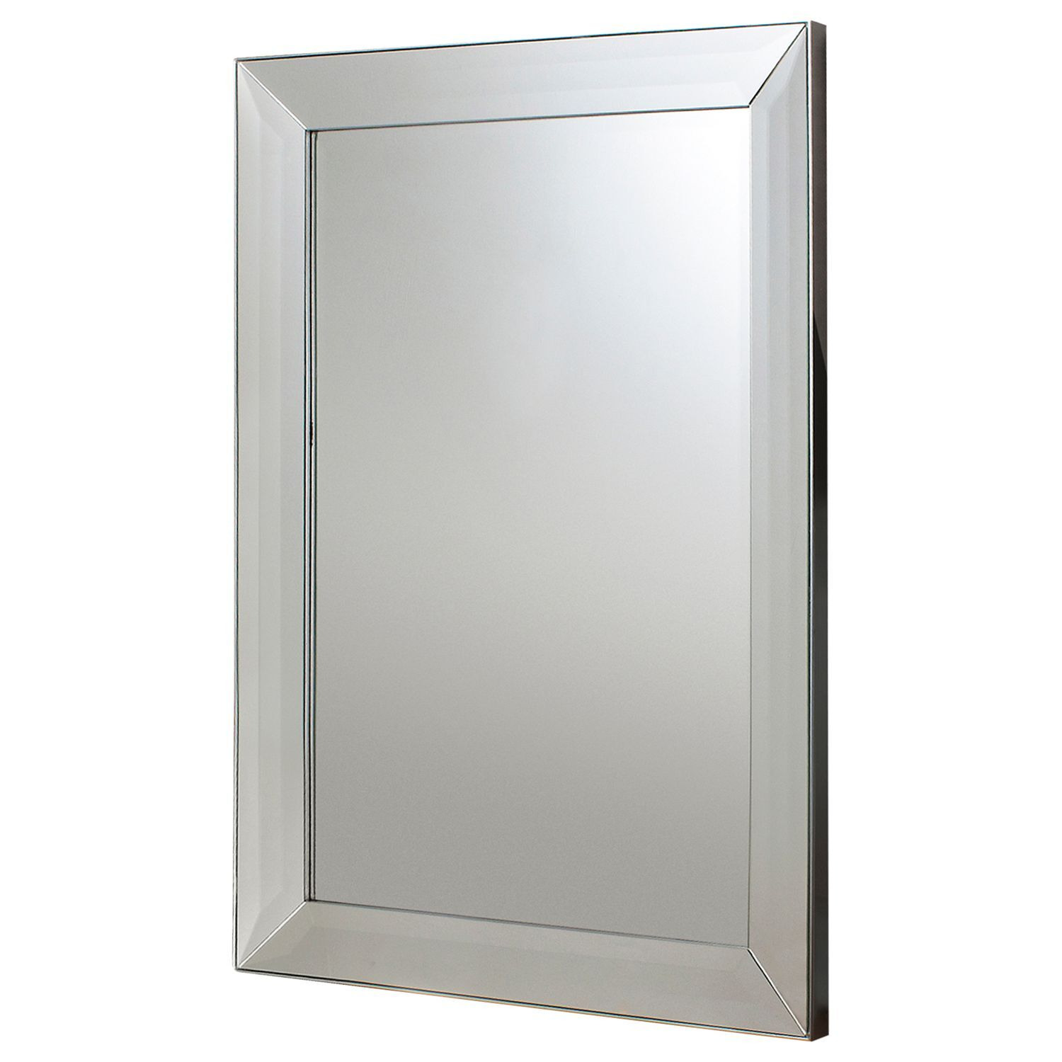 Gallery Direct Modena Rectangular Wall Mirror, Silver, 109 x 79cm - image 1