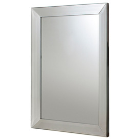 Gallery Direct Modena Rectangular Wall Mirror, Silver, 109 x 79cm - thumbnail 1
