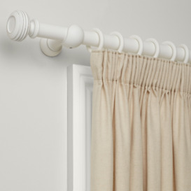 John Lewis Distressed Curtain Pole Kit, White, Dia.35mm