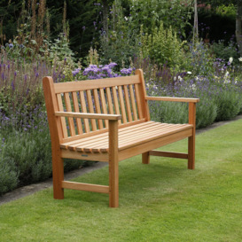 Barlow Tyrie Lavenham 3-Seat Eucalyptus Wood Garden Bench - thumbnail 2