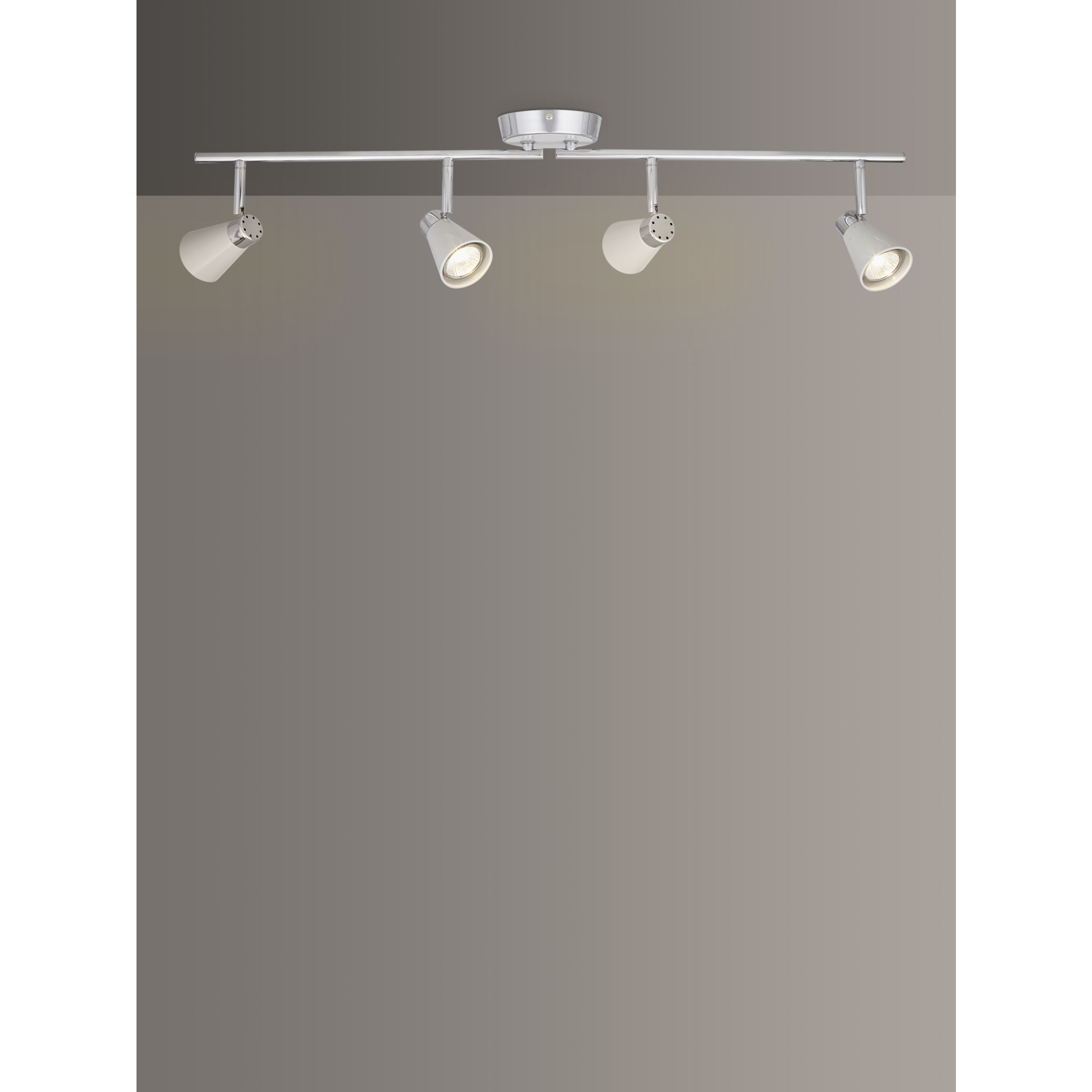 John Lewis Logan GU10 LED 4 Spotlight Ceiling Bar - image 1
