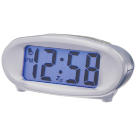Acctim Eclipse Solar Dual Power Smartlite® Digital Alarm Clock, Silver - thumbnail 1