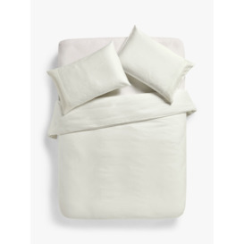 John Lewis Soft and Silky Treviso Cotton Duvet Covers and Pillowcases, Cream