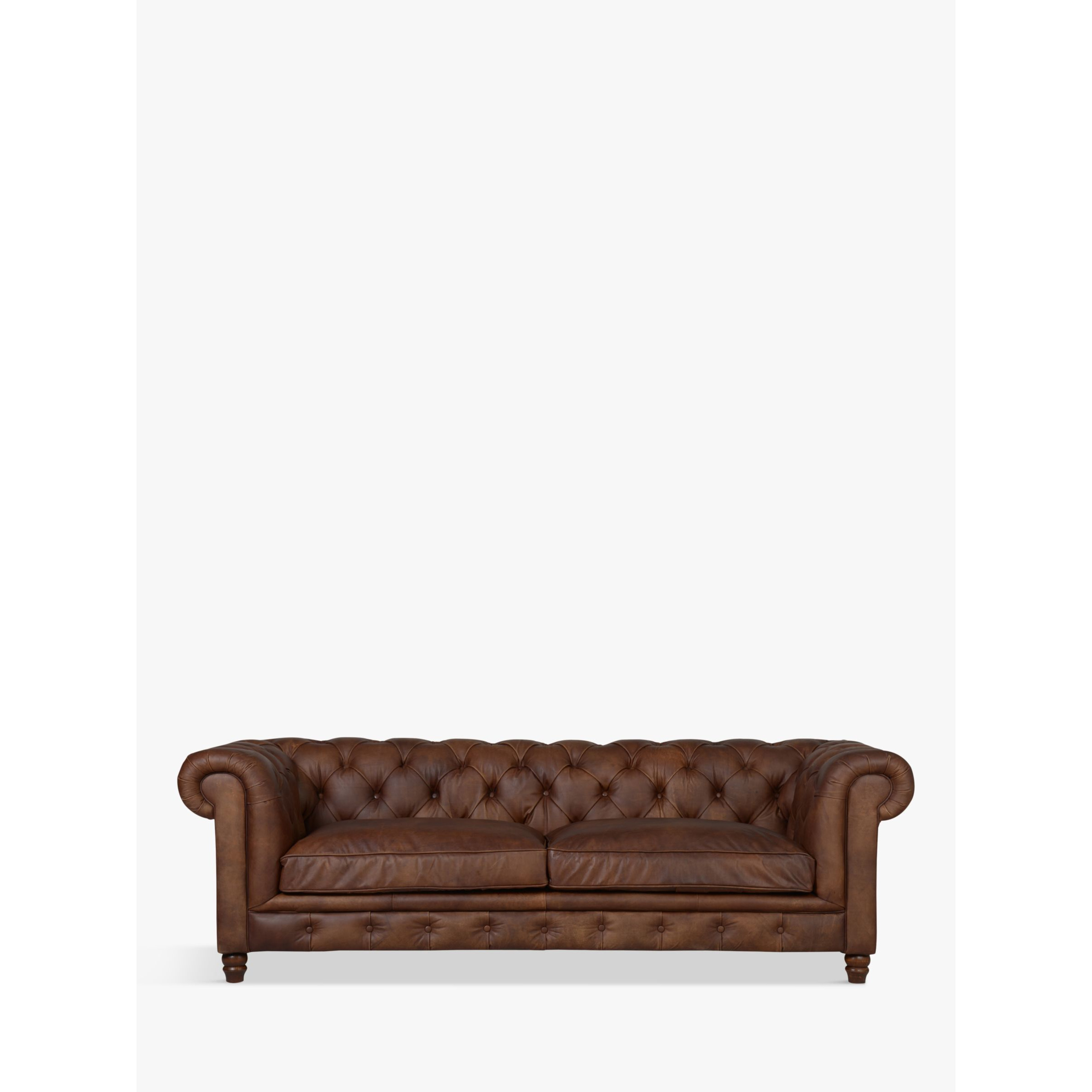 Halo Earle Chesterfield Grand 4 Seater Leather Sofa - image 1