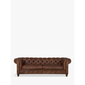 Halo Earle Chesterfield Grand 4 Seater Leather Sofa - thumbnail 1