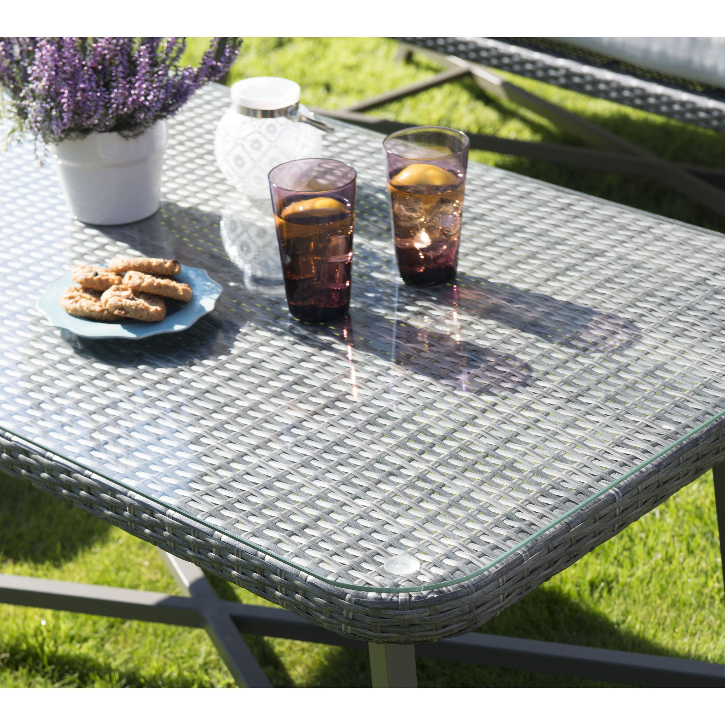 KETTLER LaMode Large Rectangular Garden Coffee Table, Grey Ash - image 1