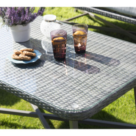 KETTLER LaMode Large Rectangular Garden Coffee Table, Grey Ash