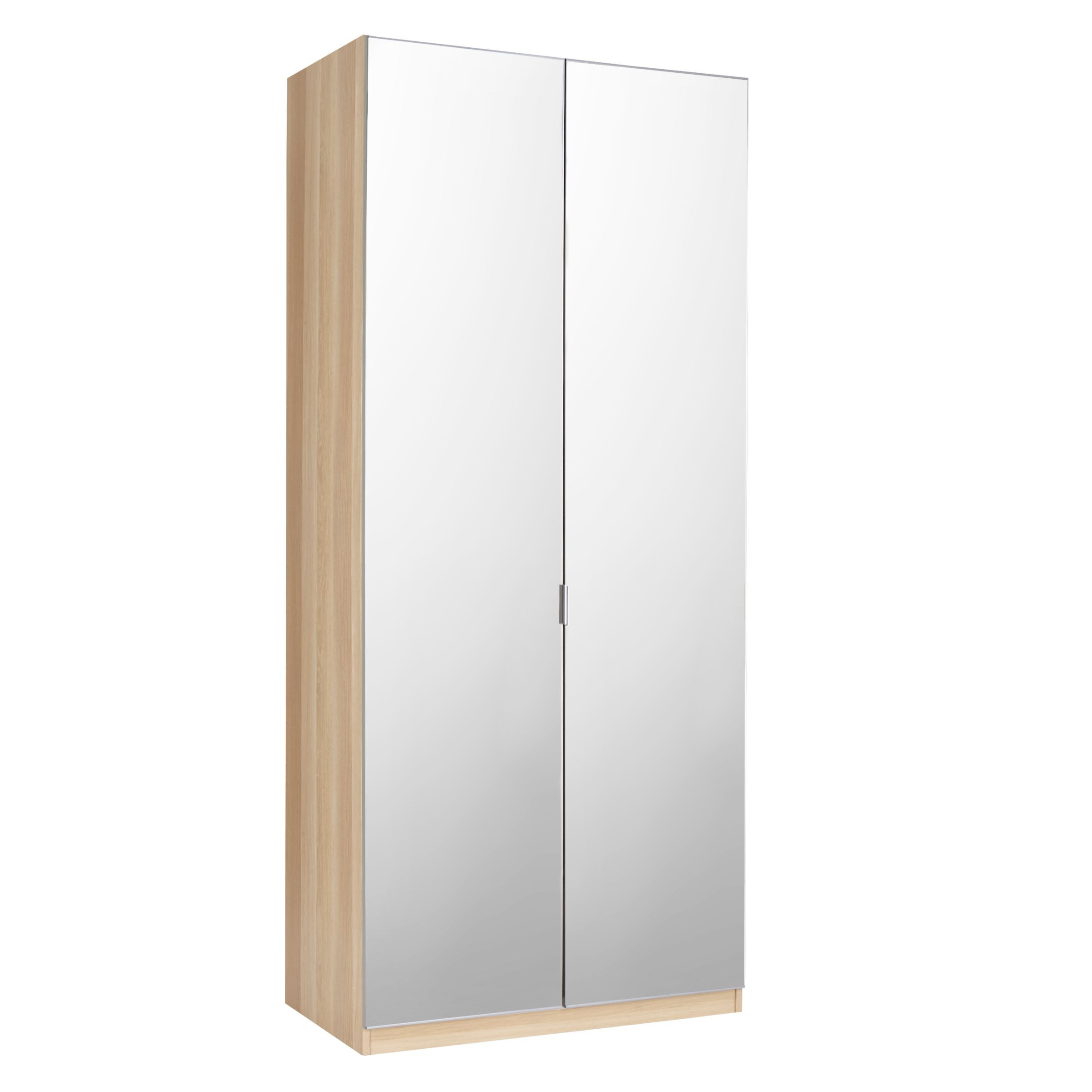John Lewis ANYDAY Mix It Tall Mirrored Double Wardrobe,Mirror/Natural Oak - image 1