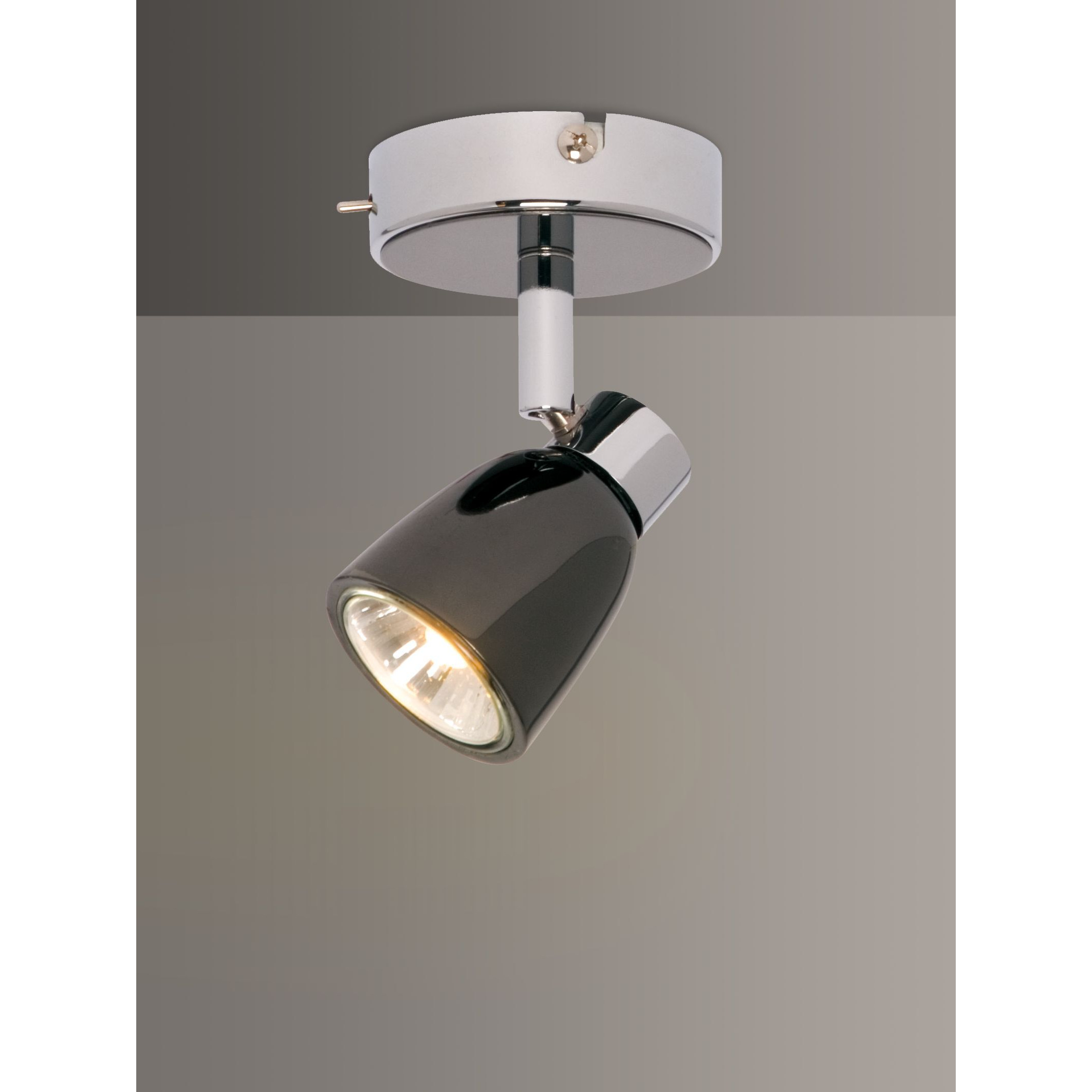 John Lewis Fenix GU10 LED Single Spotlight, Black Pearl Nickel - image 1