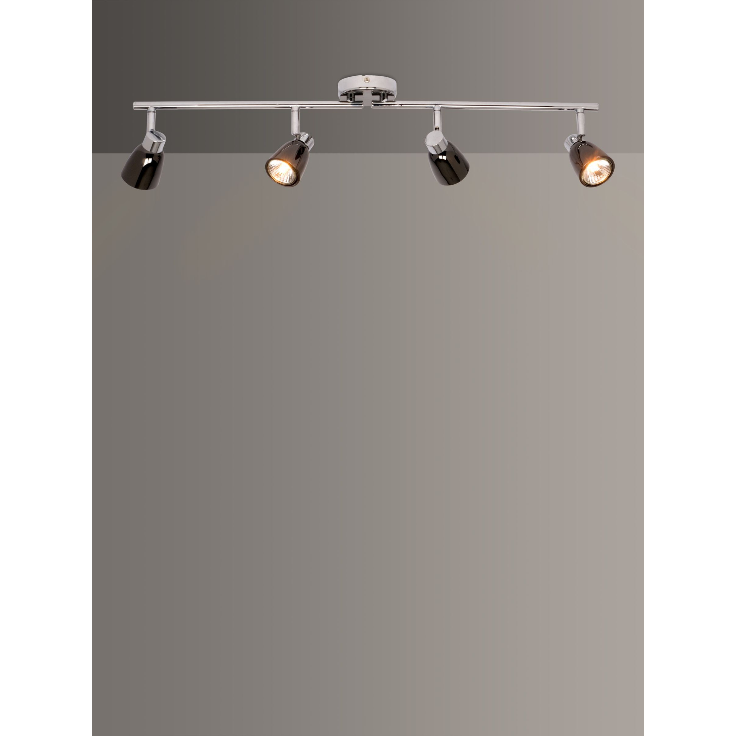 John Lewis Fenix GU10 LED 4 Spotlight Ceiling Bar, Black Pearl Nickel - image 1