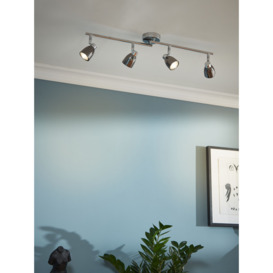 John Lewis Fenix GU10 LED 4 Spotlight Ceiling Bar, Black Pearl Nickel - thumbnail 2