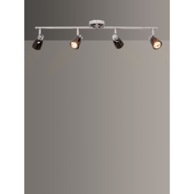 John Lewis Fenix GU10 LED 4 Spotlight Ceiling Bar, Black Pearl Nickel - thumbnail 1