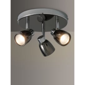 John Lewis Fenix GU10 LED 3 Spotlight Ceiling Plate, Black Pearl Nickel - thumbnail 1