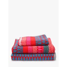 Margo Selby for John Lewis Faversham Towels, Red - thumbnail 1
