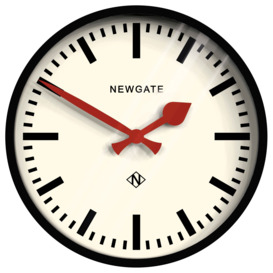 Newgate Clocks The Luggage Analogue Wall Clock, 30cm, Black/Red - thumbnail 1