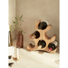 John Lewis Mango Wood Wine Rack, 6 Bottle, Natural - thumbnail 2