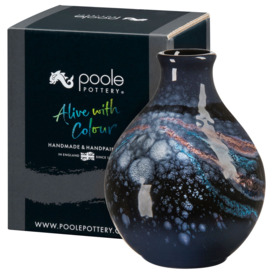 Poole Pottery Celestial Bud Vase, Grey/Blue, H12.5cm - thumbnail 2