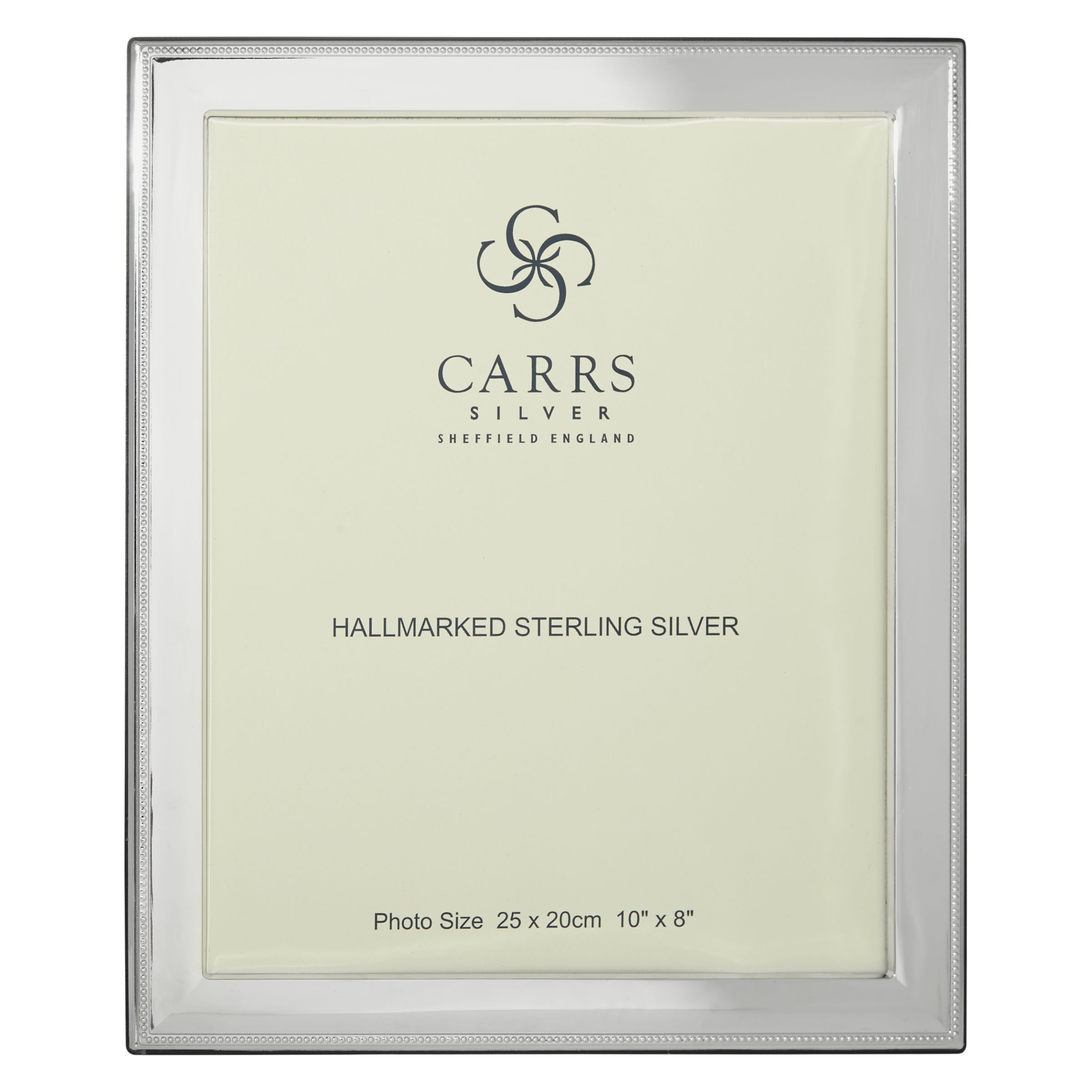 Carrs Berkeley Bead Photo Frame, Sterling Silver - image 1