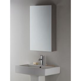 John Lewis Single Mirrored Bathroom Cabinet, Silver - thumbnail 2
