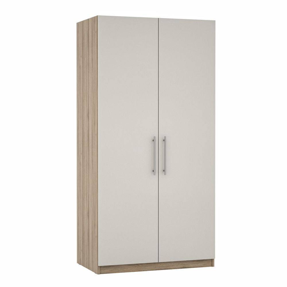 John Lewis ANYDAY Mix it T-Bar Handle Double Wardrobe, House Smoke/Grey Ash