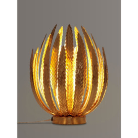 John Lewis Montserrat Leaf Table Lamp, Gold - thumbnail 1