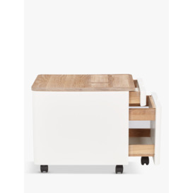 Ebbe Gehl for John Lewis Mira Filing Cabinet, White/Oak - thumbnail 3