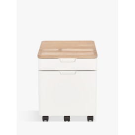 Ebbe Gehl for John Lewis Mira Filing Cabinet, White/Oak - thumbnail 2