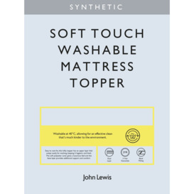 John Lewis Synthetic Soft Touch Washable Dual Layer 6cm Deep Mattress Topper - thumbnail 2