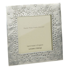 Lancaster and Gibbings Floating Hearts Photo Frame, Pewter - thumbnail 1