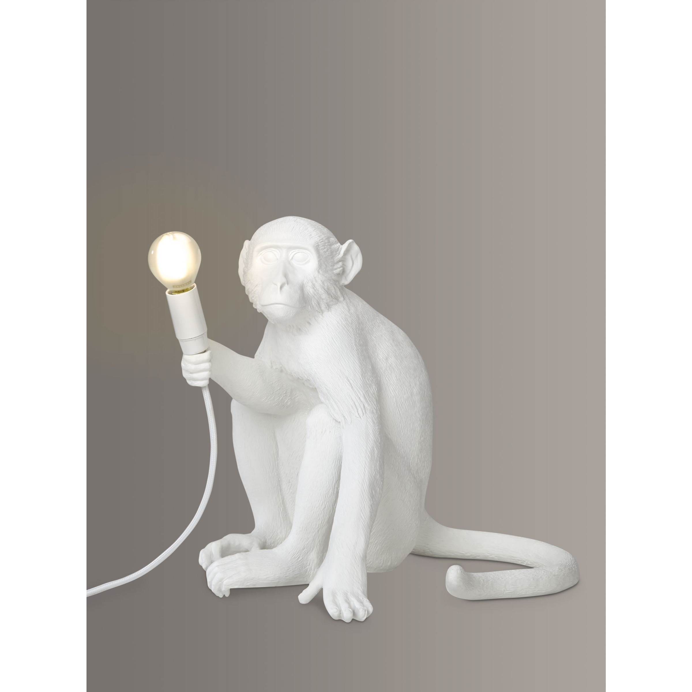 Seletti Sitting Monkey Table Lamp, White - image 1