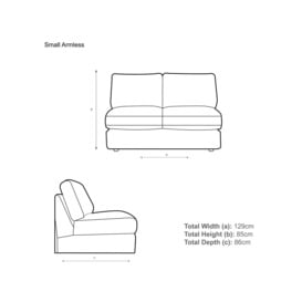 John Lewis Oliver Modular Small 2 Seater Armless Sofa Unit - thumbnail 2