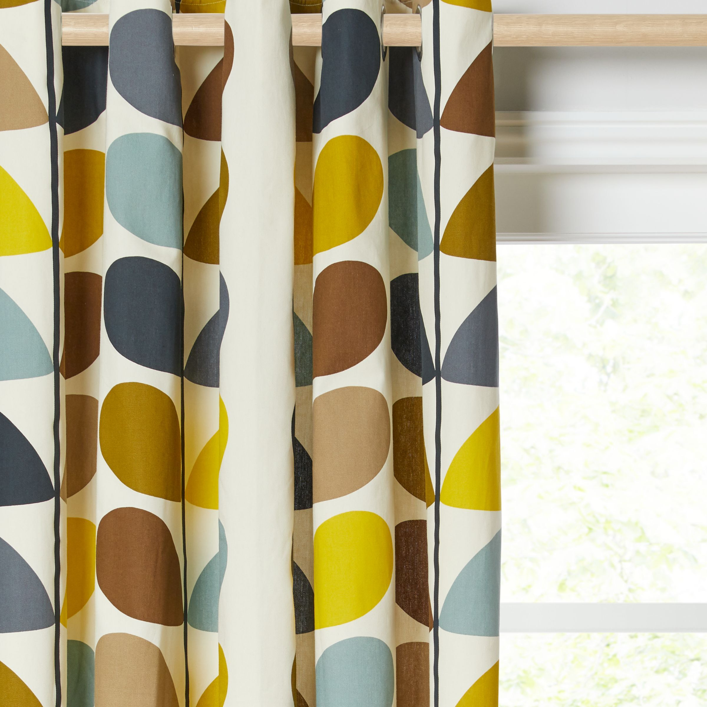Orla Kiely Multi Stem Pair Lined Eyelet Curtains - image 1