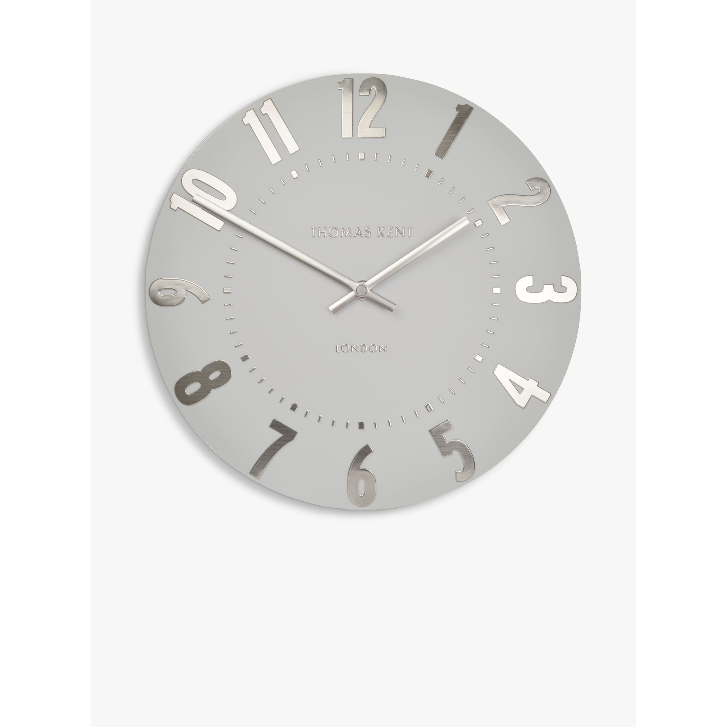 Thomas Kent Mulberry Wall Clock, 30cm, Silver Cloud - image 1