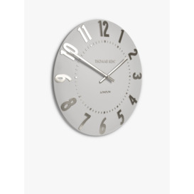 Thomas Kent Mulberry Wall Clock, 30cm, Silver Cloud - thumbnail 2