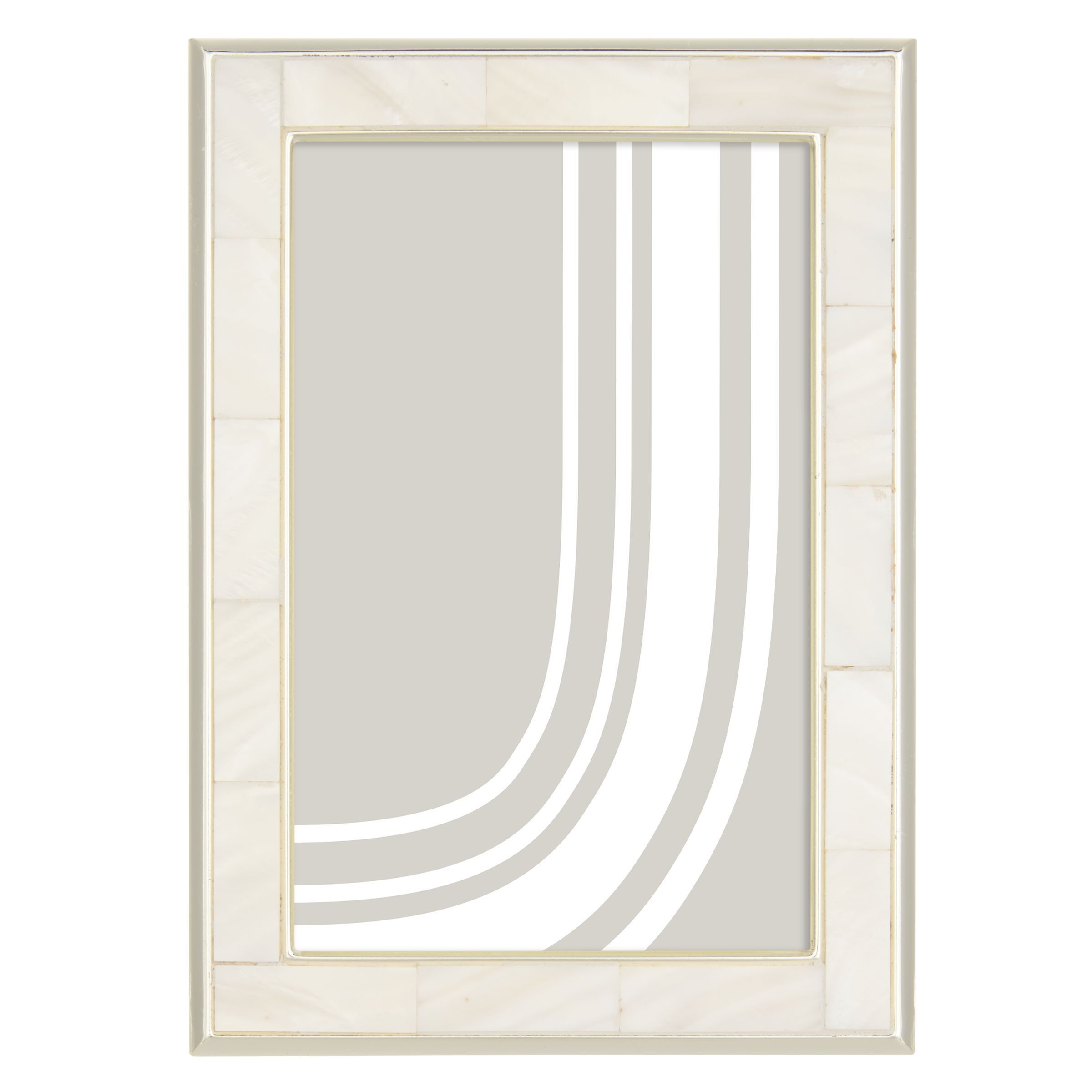John Lewis Mother Of Pearl Photo Frame, Silver - image 1