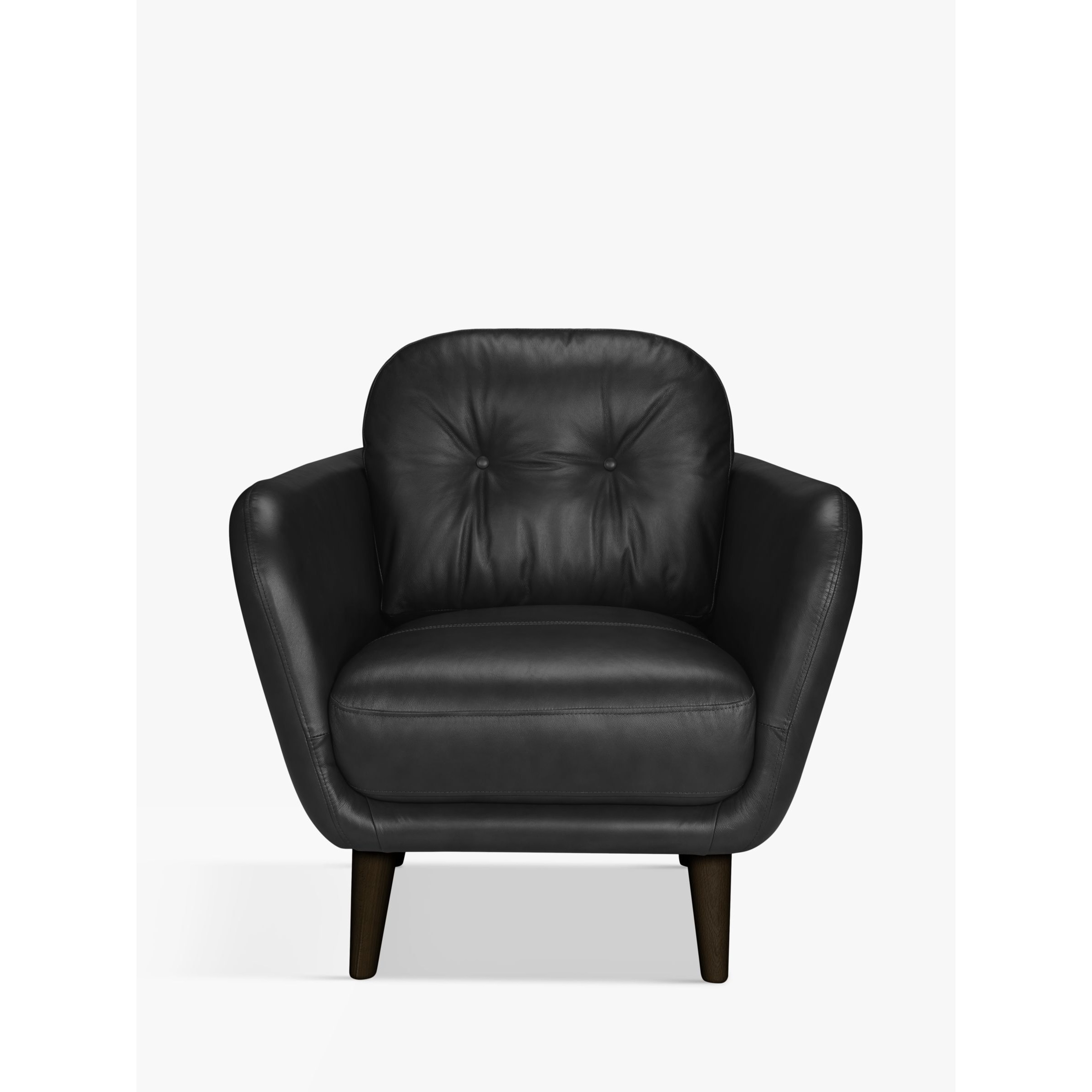 John Lewis Arlo Leather Armchair, Dark Leg - image 1