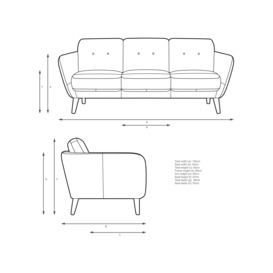 John Lewis Arlo Large 3 Seater Leather Sofa, Dark Leg - thumbnail 2
