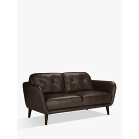 John Lewis Arlo Medium 2 Seater Leather Sofa, Dark Leg - thumbnail 1