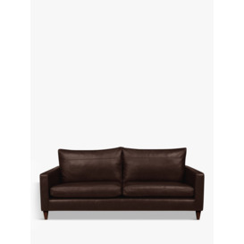 John Lewis Bailey Grand 4 Seater Leather Sofa, Dark Leg - thumbnail 1