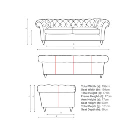 John Lewis Cromwell Chesterfield Large 3 Seater Leather Sofa, Dark Leg - thumbnail 2
