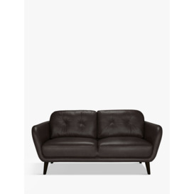 John Lewis Arlo Medium 2 Seater Leather Sofa, Dark Leg - thumbnail 1