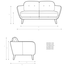 John Lewis Arlo Medium 2 Seater Leather Sofa, Dark Leg - thumbnail 2