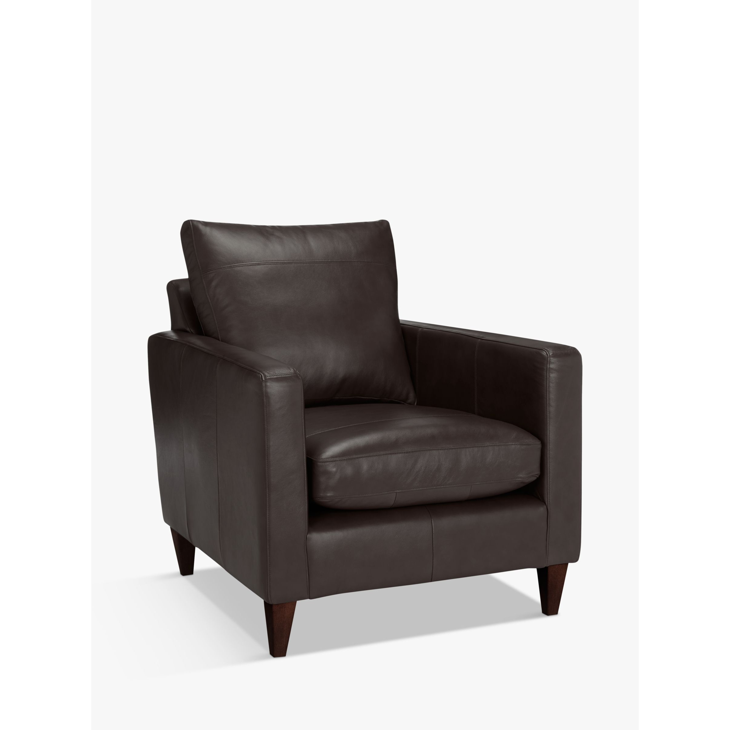 John Lewis Bailey Leather Armchair, Dark Leg - image 1