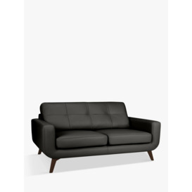 John Lewis Barbican Large 3 Seater Leather Sofa, Dark Leg - thumbnail 1