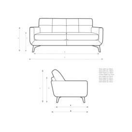 John Lewis Barbican Large 3 Seater Leather Sofa, Dark Leg - thumbnail 2