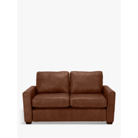 John Lewis Oliver Small 2 Seater Leather Sofa, Dark Leg