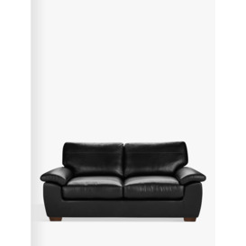 John Lewis Camden Large 3 Seater Leather Sofa, Dark Leg - thumbnail 1