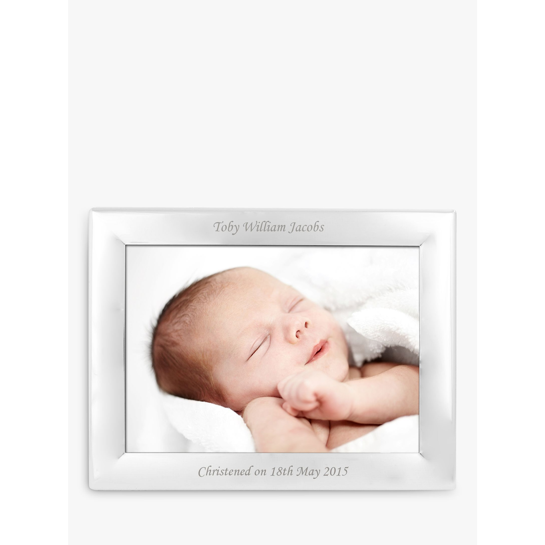 "StompStamps Personalised Silver Plated Photo Frame 5 x 7"" (13 x 18cm)"