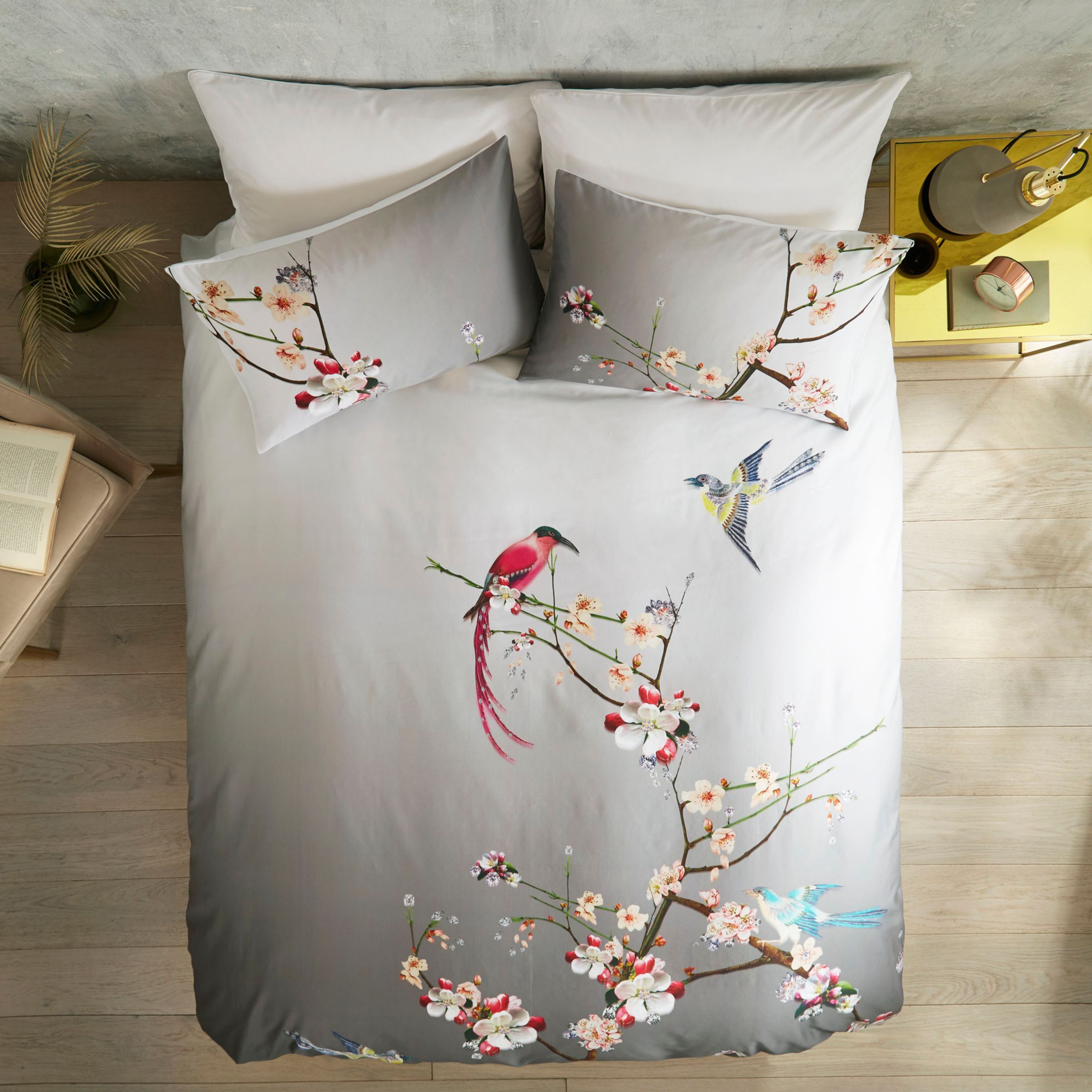 Ted Baker Flight of the Orient Cotton Bedding, Grey - image 1