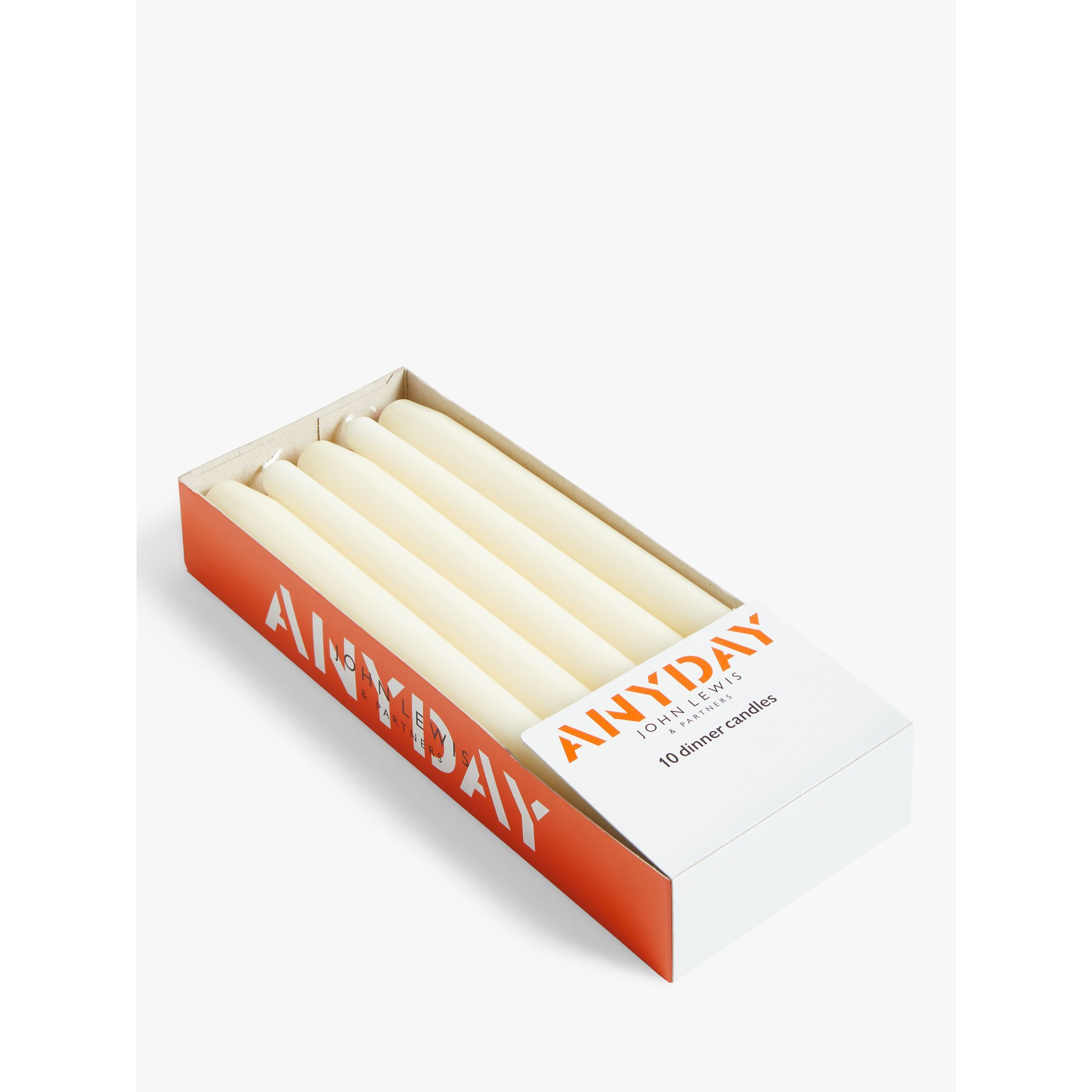 John Lewis ANYDAY Tapered Dinner Candles, Pack of 10 - image 1